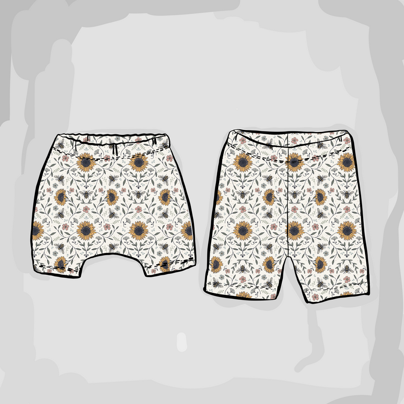Sunflower Bee Shorts | Ready To Post