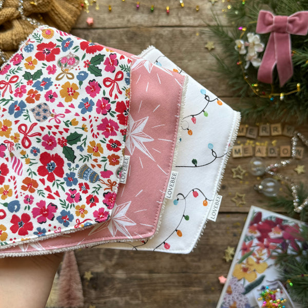 3 Set Dribble Bibs | Twinkle & Bloom Collection
