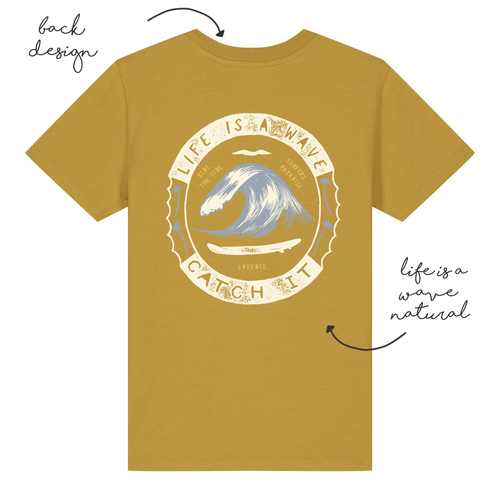 LoveBee T-Shirts | Life Is A Wave | Mustard