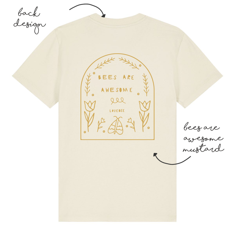 LoveBee T-Shirts | Bees are Awesome | Natural Raw
