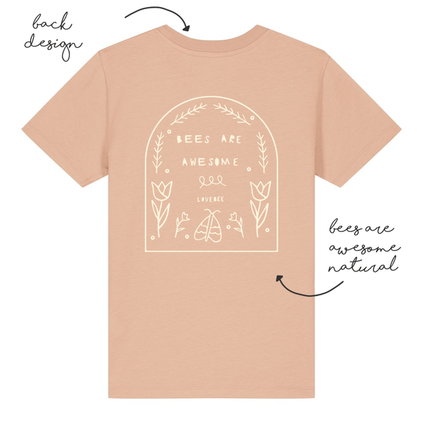 LoveBee T-Shirts | Bees are Awesome | Peach