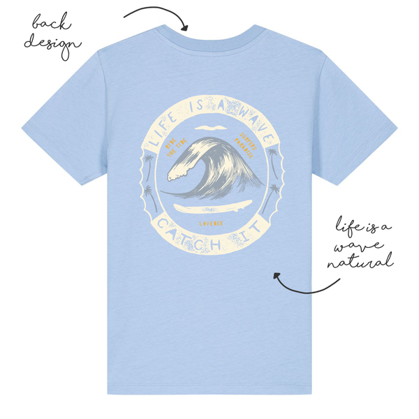 LoveBee T-Shirts | Life Is A Wave | Sail Blue