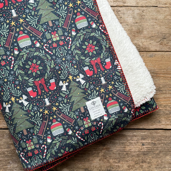 Christmas Night Teddy Blanket