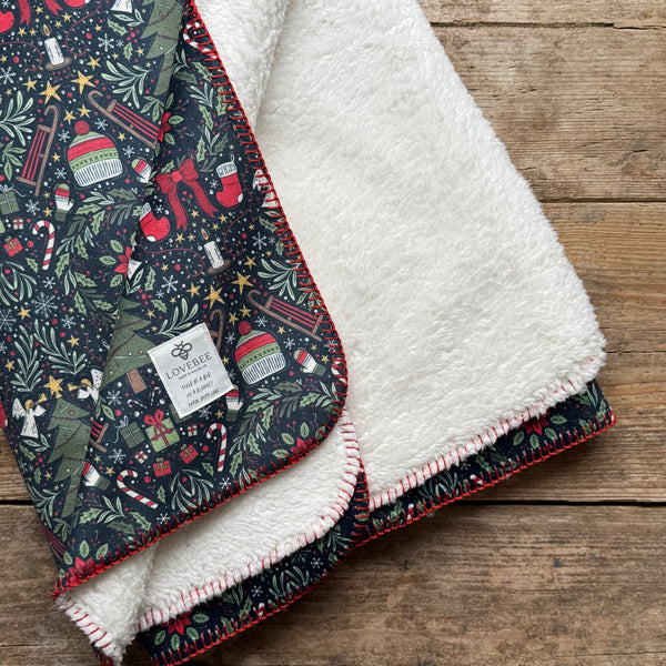 Christmas Night Teddy Blanket