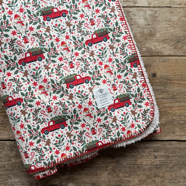 Holiday Truck Teddy Blanket