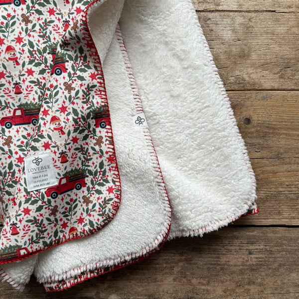 Holiday Truck Teddy Blanket