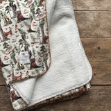 Woodland Bear Teddy Blanket