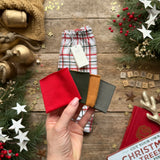 Tinsel Check Bobble Hat