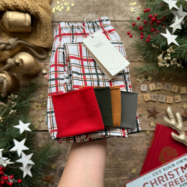 Tinsel Check Footed Romper