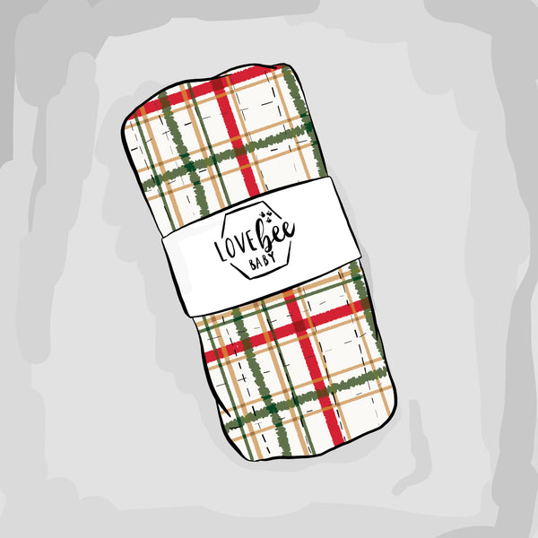 Tinsel Check Organic Double Gauze Swaddle