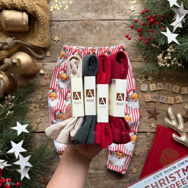 Red Santa Stripe | Style With Bee | Tights