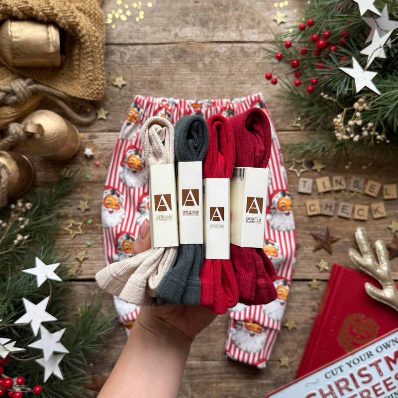 Red Santa Stripe | Style With Bee | Tights