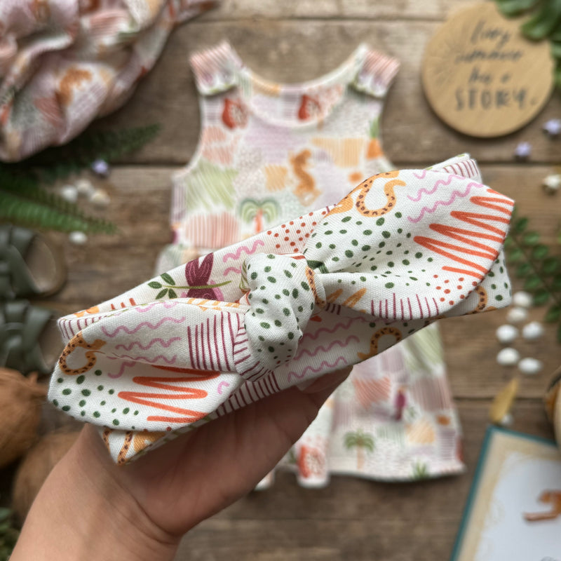 Tropical Art Knot Bow Headband | Ready To Post