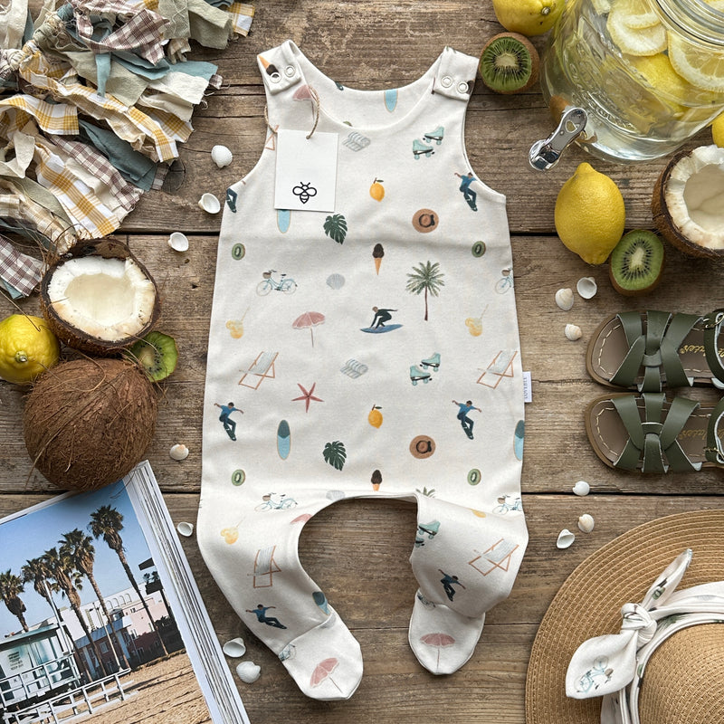 Venice Beach Footed Romper | Ready To Post