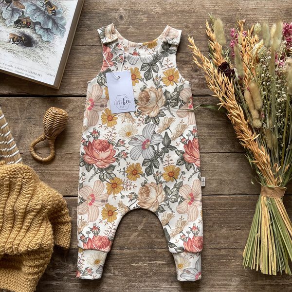 Vintage Flowers Long Romper | Ready To Post