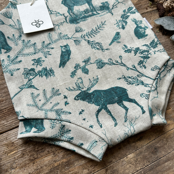 Winter Toile Bloomer Romper