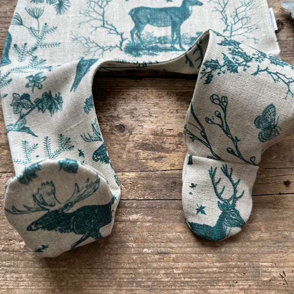 Winter Toile Footed Romper