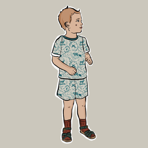 Winter Toile BeeJamas | Summer Short
