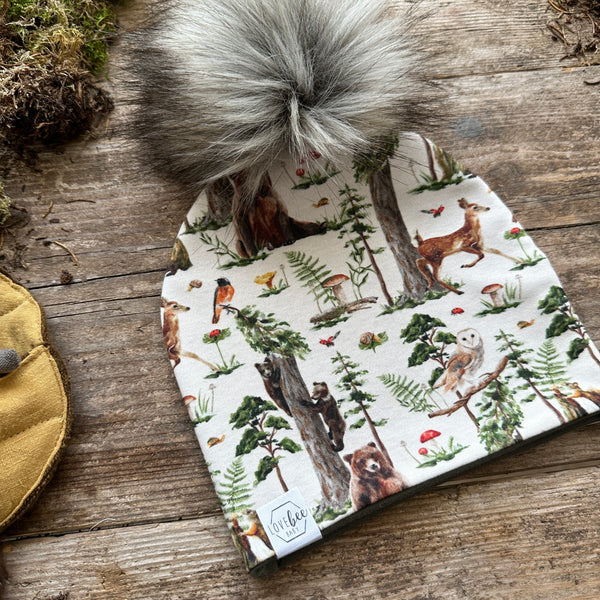 Woodland Bear Bobble Hat