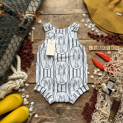 You're My Lobster (Blue) Bloomer Romper
