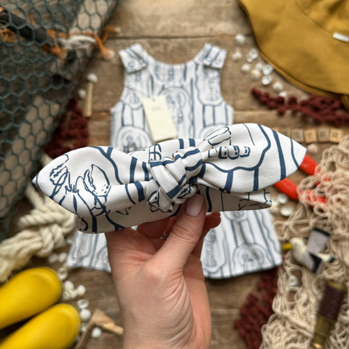 You're My Lobster (Blue) Knot Bow Headband