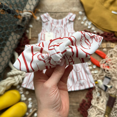 You're My Lobster (Red) Knot Bow Headband