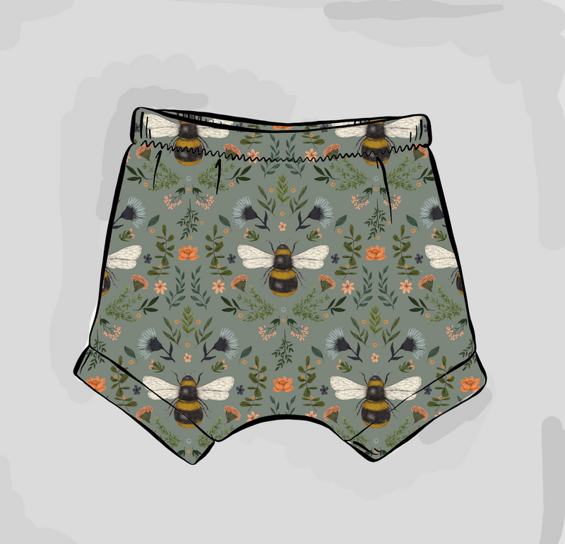 Forest Bee And Botanicals Cuffed Shorts