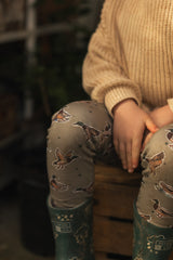 Olive Mallard Slim Leggings