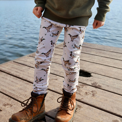 Cream Mallard Slim Leggings