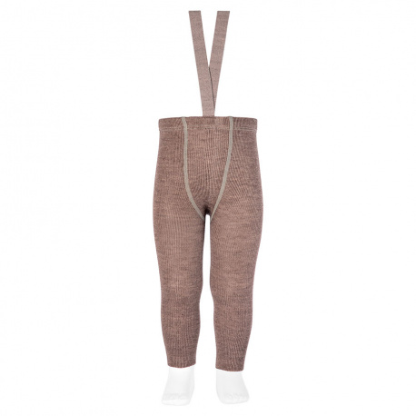 Merino Wool-Blend Leggings With Suspender | Trunk