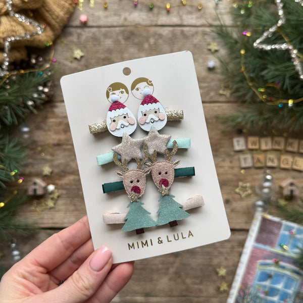 Santa and Rudolf Mini Clips
