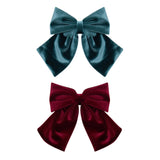 Agnes Velvet Bow Pack | Burgundy