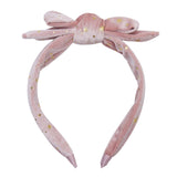 Velvet Starry Edie Bow Headband | Pink