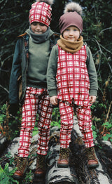 Red Check Long Romper | Stock