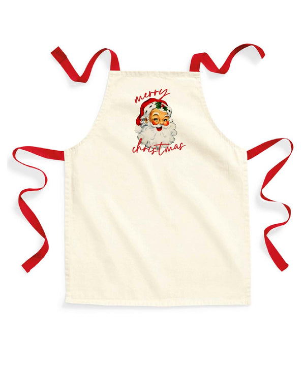 Santa Face Fairtrade Cotton Junior Craft Apron
