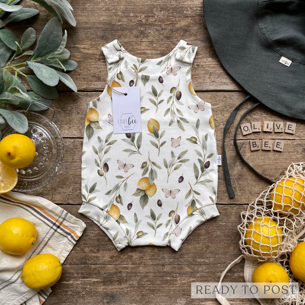 Sicilian Lemons Bloomer Romper | Ready To Post