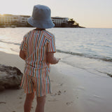 Wavy Stripes Short T-Shirt
