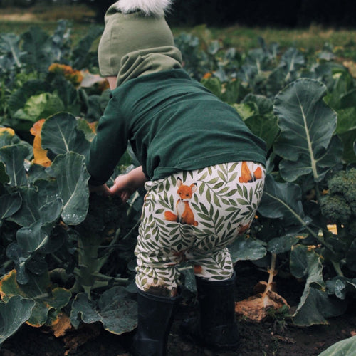 Fox and Leaves Harem Leggings