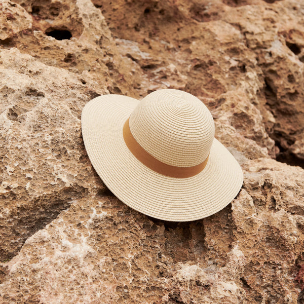 Elle Capri Boater Hat | Natural-Golden