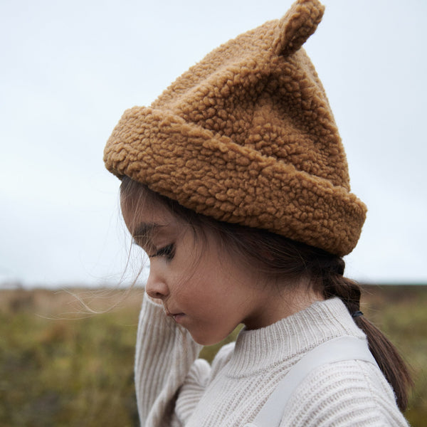 Bibi Pile Beanie With Ears | Golden