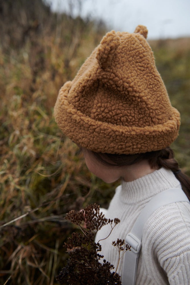 Bibi Pile Beanie With Ears | Golden