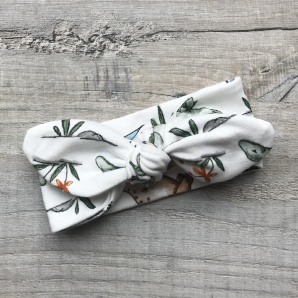 Lovebeeclub Rawrsome Knot Bow Organic Child Baby Clothing