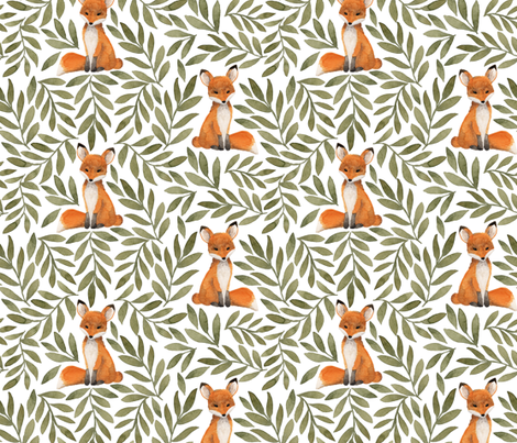 Fox and Leaves Printed Snood