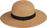 Elle Capri Boater Hat | Brown-Black