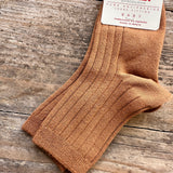 Cotton Rib Ankle Socks | Cinnamon