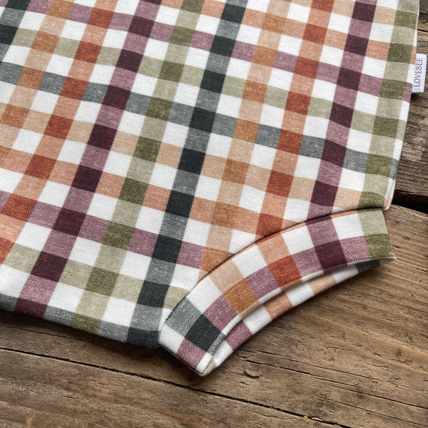 Autumn Check Bloomer Romper