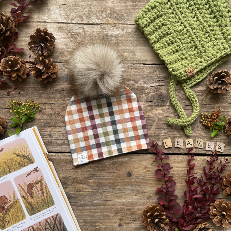 Autumn Check Bobble Hat