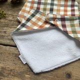 Autumn Check Dribble Bib