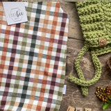 Autumn Check footed Romper