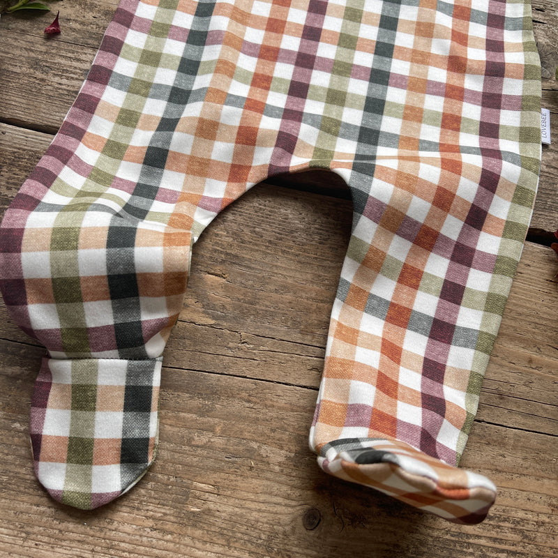 Autumn Check footed Romper